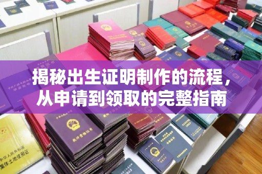 平顺揭秘出生证明制作的流程，从申请到领取的完整指南